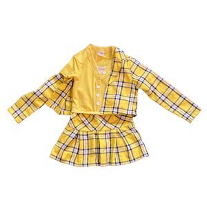 Cher Clueless Yellow Plaid Outfit Halloween Costume Girls Size Small